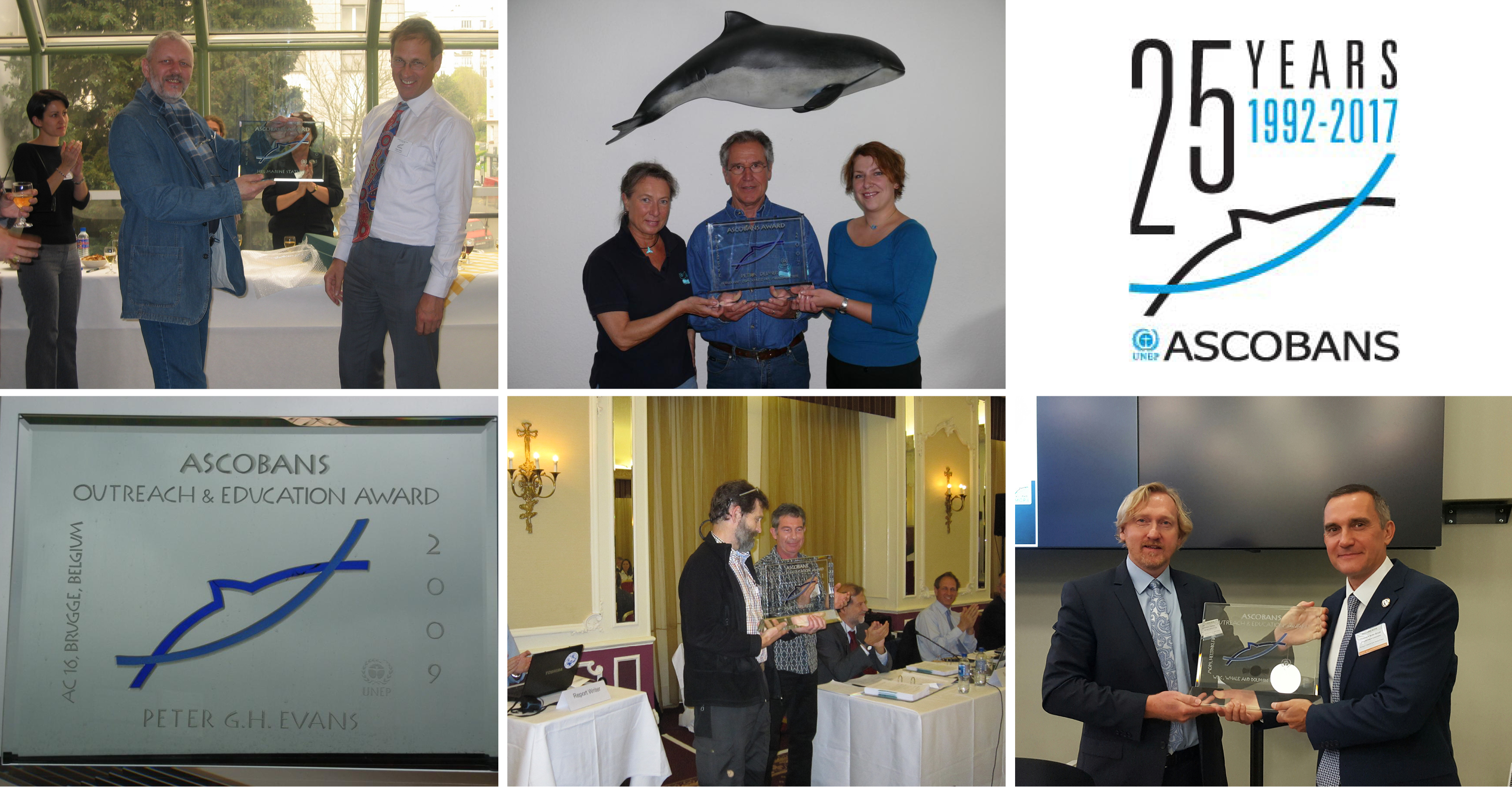 Recipients of the ASCOBANS Outreach and Education Award